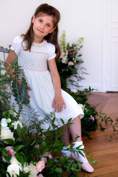 Antoinette Paris Infant & Toddler Valse Pink Hand Smocked Dress | HONEYPIEKIDS | 
