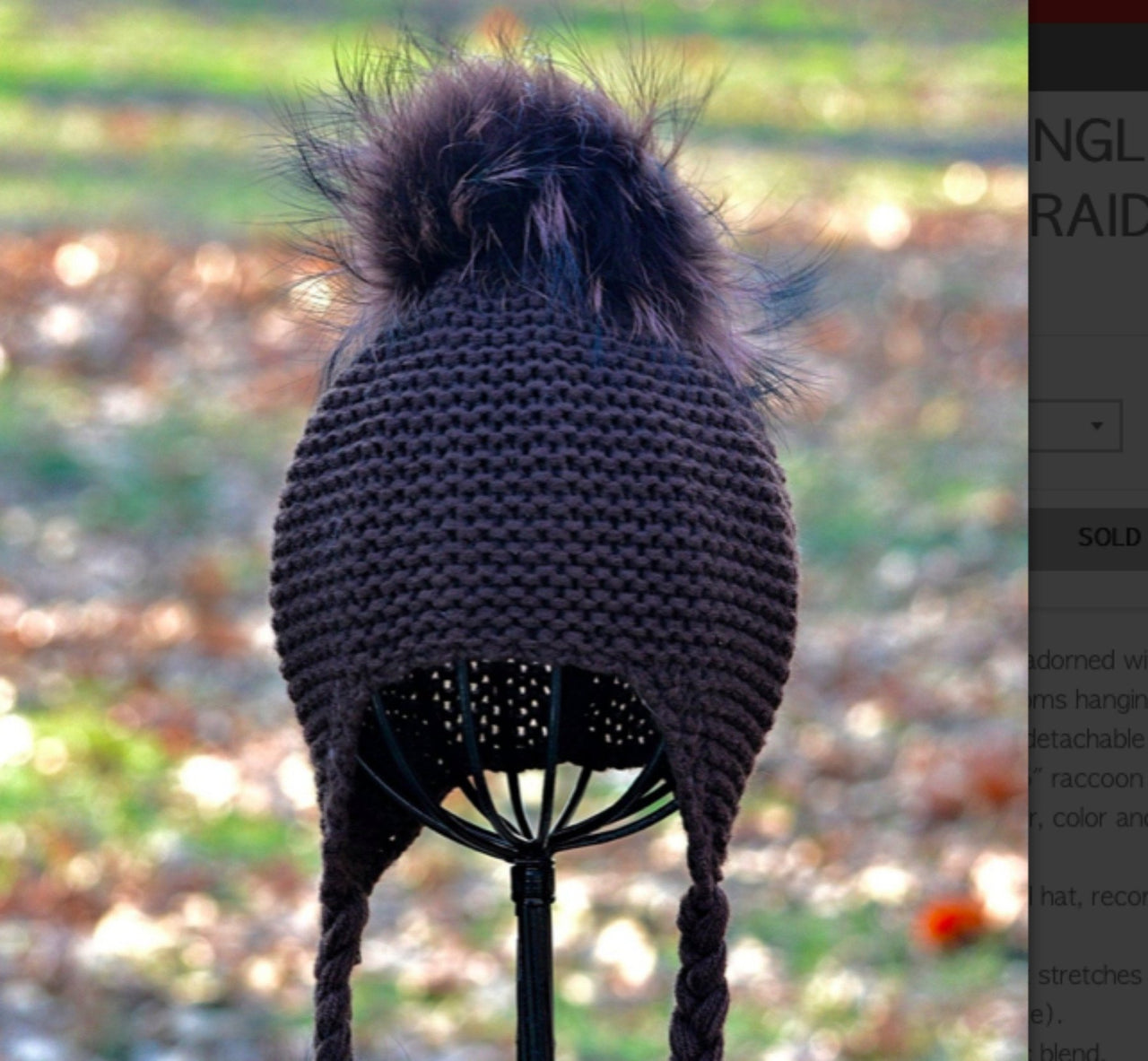 Infant and Kids Size Single Pom Knit Braids Hat-  2 Color Choices | HONEYPIEKIDS 