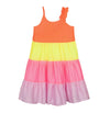 Billieblush Asymmetrical Ruffle Multi Color Sun Dress | HONEYPIEKIDS