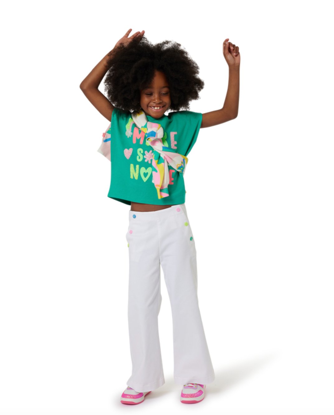 Billieblush Green Sequin MAKE SOME NOISE Shirt | HONEYPIEKIDS 