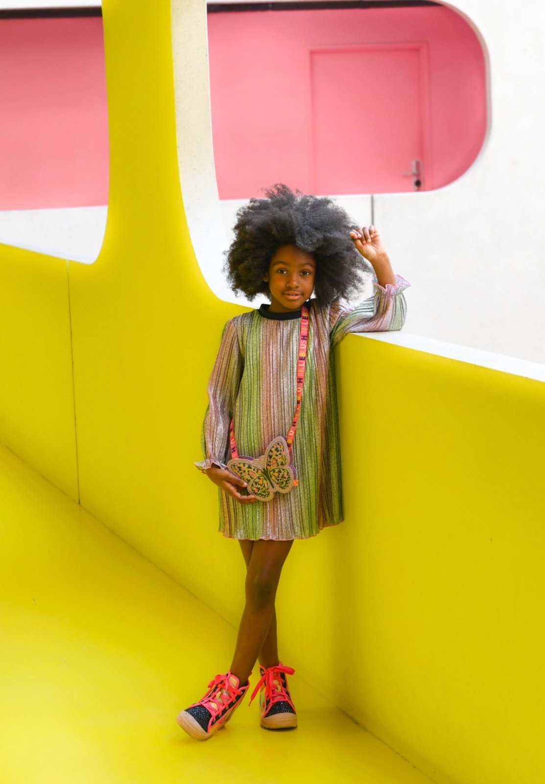 Billieblush Girls Metallic Pleated Dress | HONEYPIEKIDS 