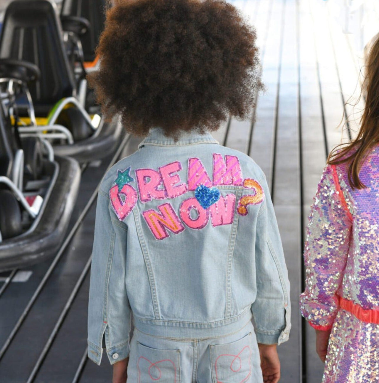 Billieblush Girls Milkshake Patch Denim Jacket | HONEYPIEKIDS 