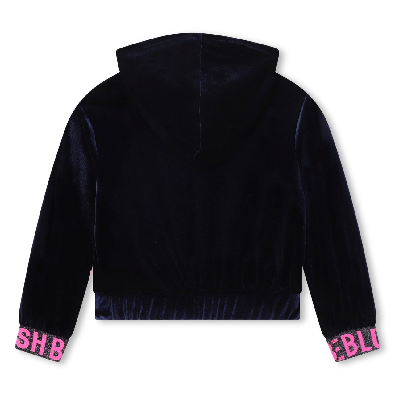 Billieblush Girls Navy Velour Sequined Heart Hoodie | HONEYPIEKIDS 