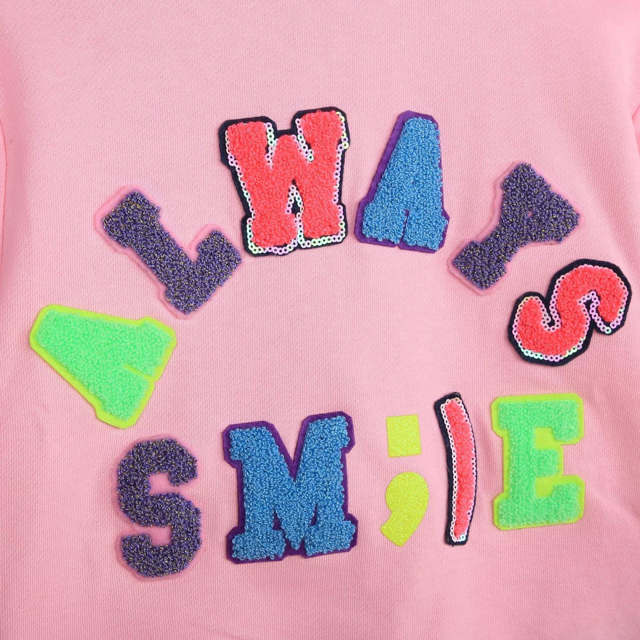 Billieblush Girls Pink ALWAYS SMILE Sweater | HONEYPIEKIDS 