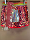 Billieblush Girls Glittered Crown Pink Sequin Shorts | HONEYPIEKIDS.COM