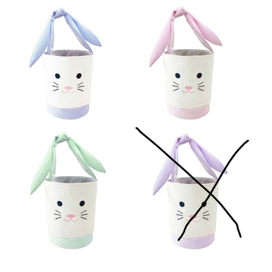 Bunny Seersucker Tie Up Easter Basket - 3 colors