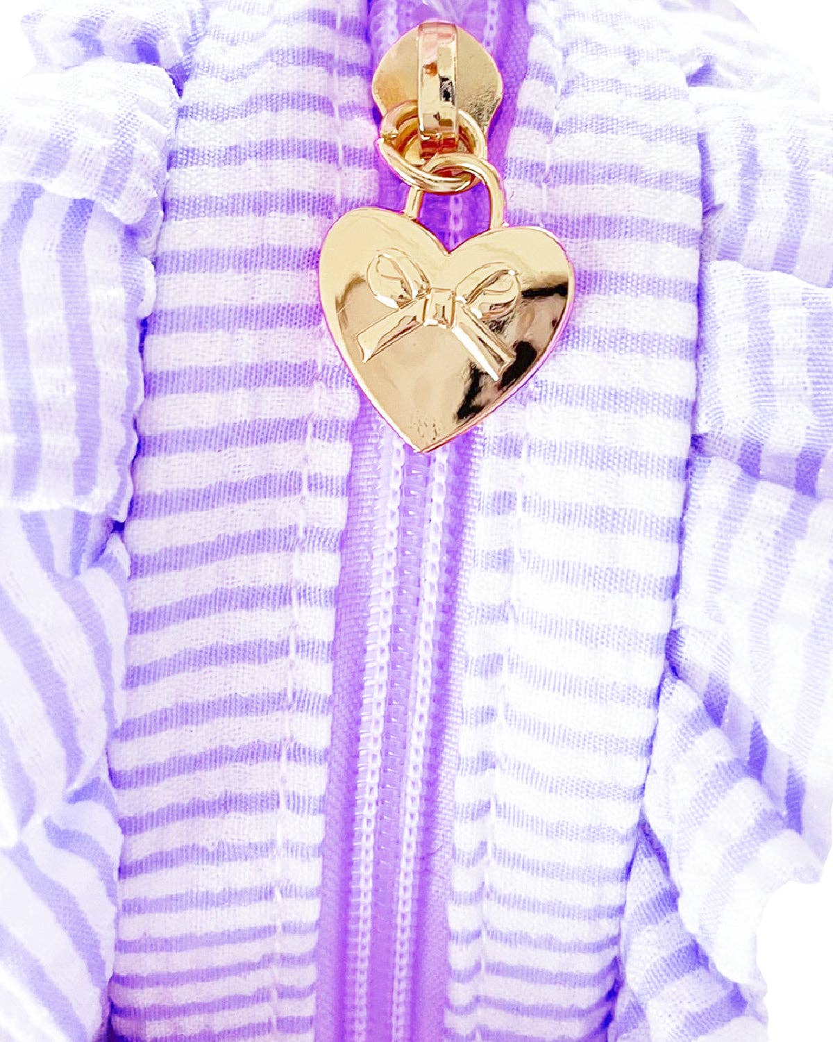Seersucker Lavender Heart Crossbody Purse - Embroidery/Monogram option | HONEYPIEKIDS 