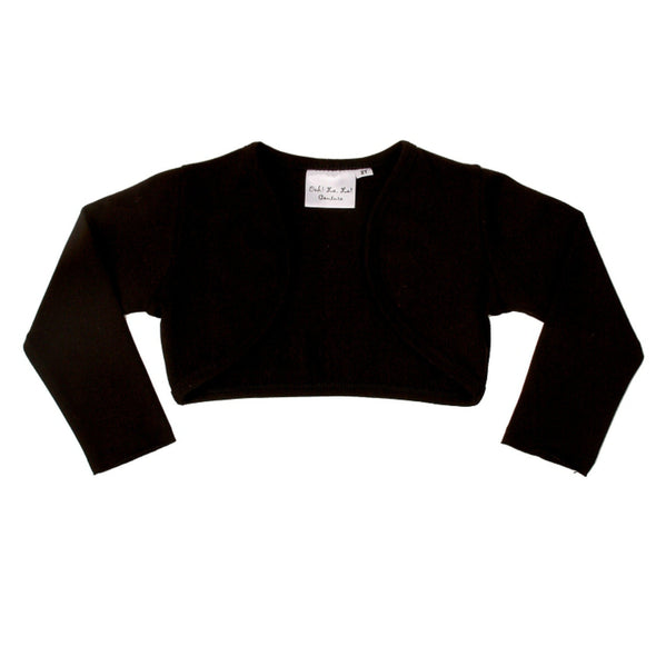 Ooh! La, La! Couture Knit Bolero Jacket In Black | HONEYPIEKIDS | Kids Boutique Clothing