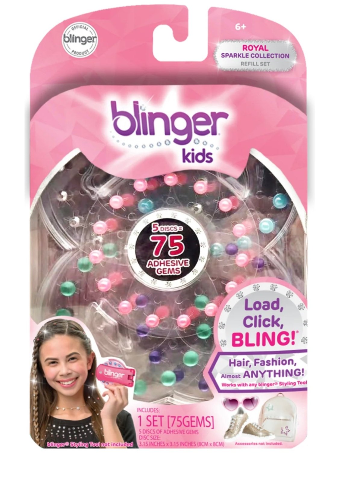 Blinger Hair Gems Dazzling Gem Refill Kits - 4 Choices | HONEYPIEKIDS Princess