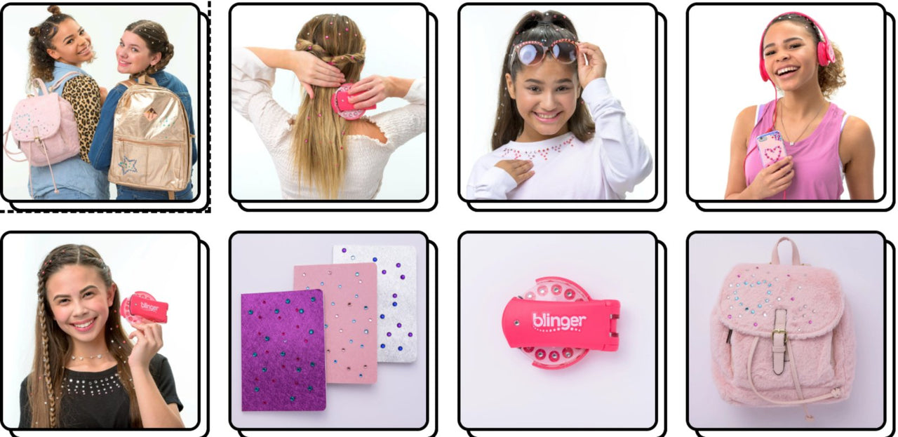 Blinger Hair Gems Dazzling Blinger Tool and 75 Gem Starter Kit | HONEYPIEKIDS 