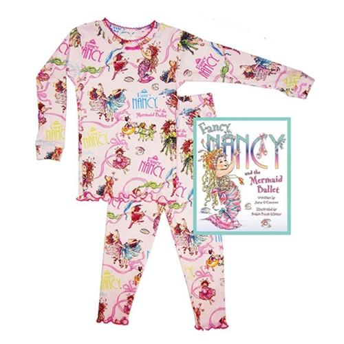 Books to Bed Fancy Nancy and the Mermaid Pajamas and Book | HONEYPIEKIDS 