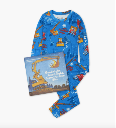 Books to Bed Goodnight, Goodnight, Construction Site Book and Boys Pajama Set | HONEYPIEKIDS | Kids Boutique Clothing