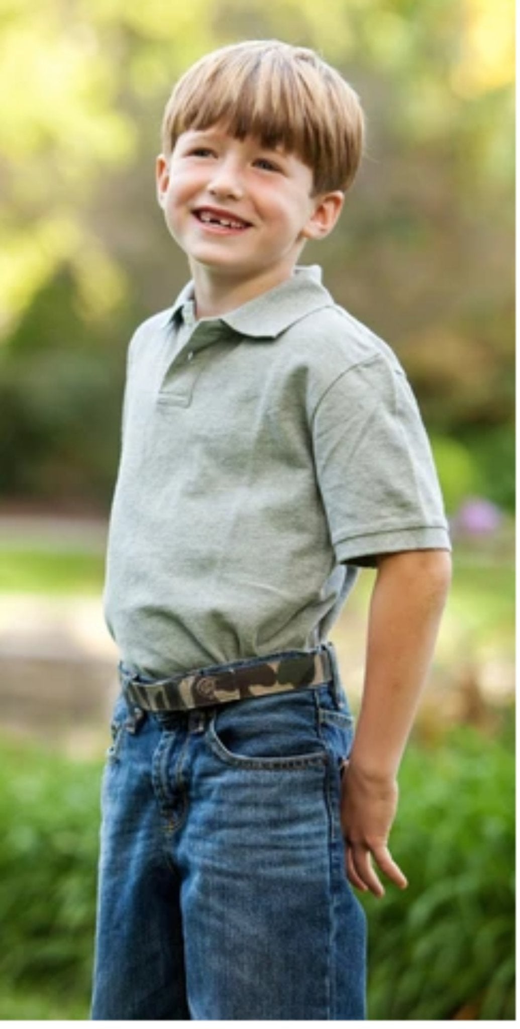 Boys Camo Velcro Closure Myself Belt | HONEYPIEKIDS 