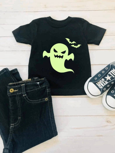HONEYPIEKIDS | Boys Halloween Glow In The Dark Ghost T-Shirt