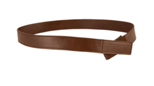 Brown Leather Velcro Closure Myself Belt | HONEYPIEKIDS | Kids Boutique Clothing