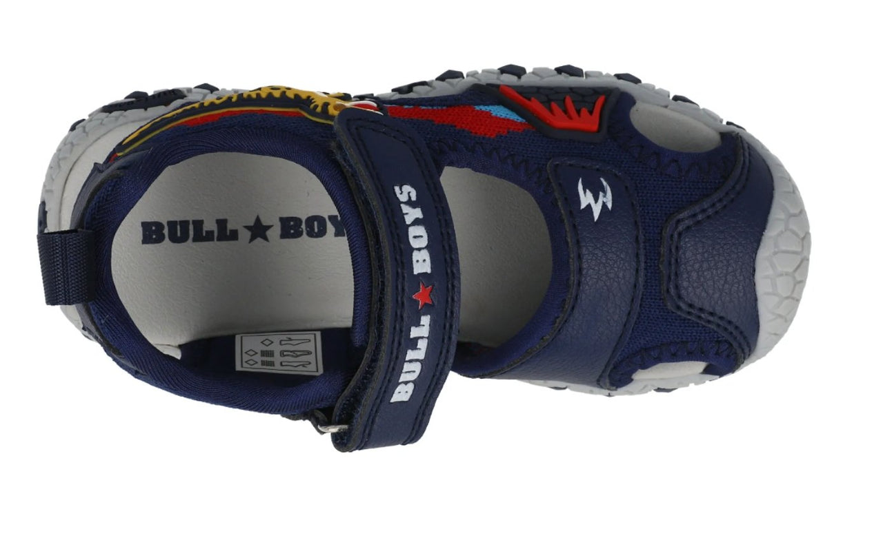 Bull BOYS Light Up Dinosaur Blue Sandals | HONEYPIEKIDS 