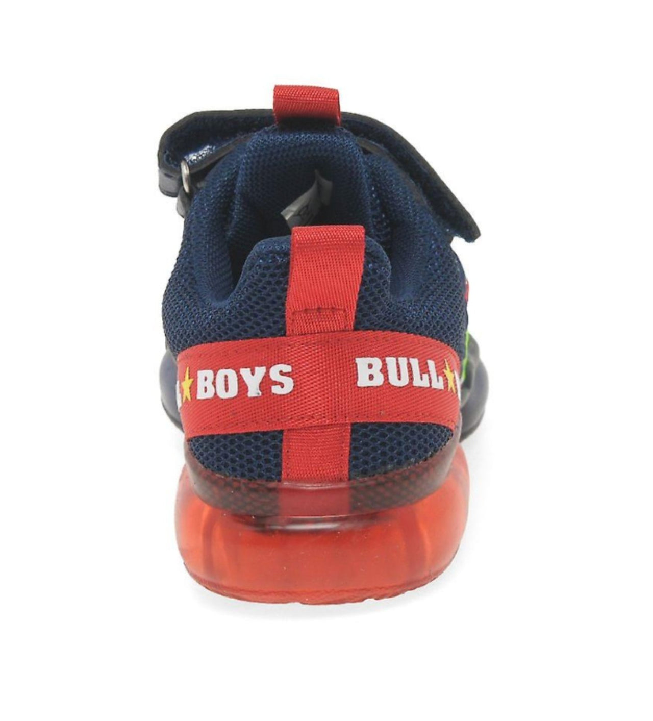 Bull BOYS Light Up Navy and Red Dinosaur Sneakers | HONEYPIEKIDS 