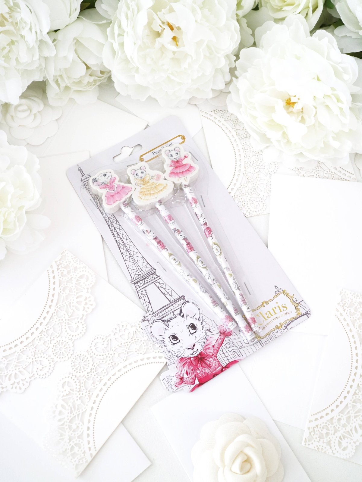 Claris The Chicest Mouse In Paris Pencil Set | HONEYPIEKIDS 