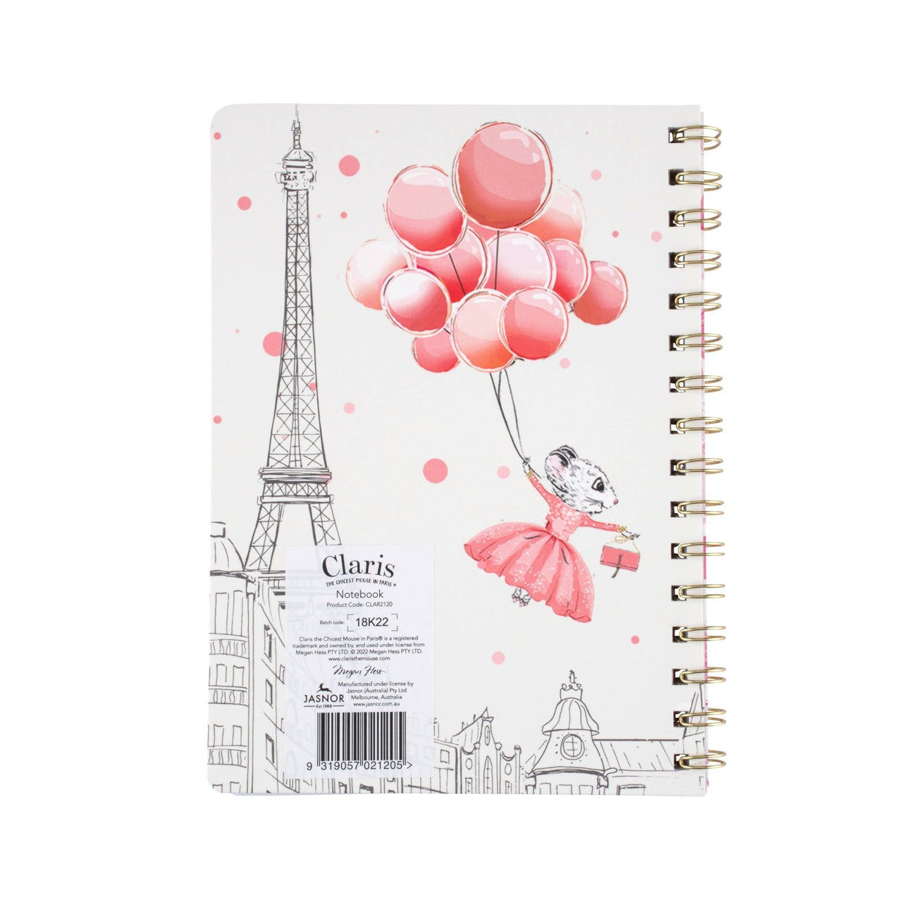 Claris The Chicest Mouse In Paris Spiral Notebook | HONEYPIEKIDS 