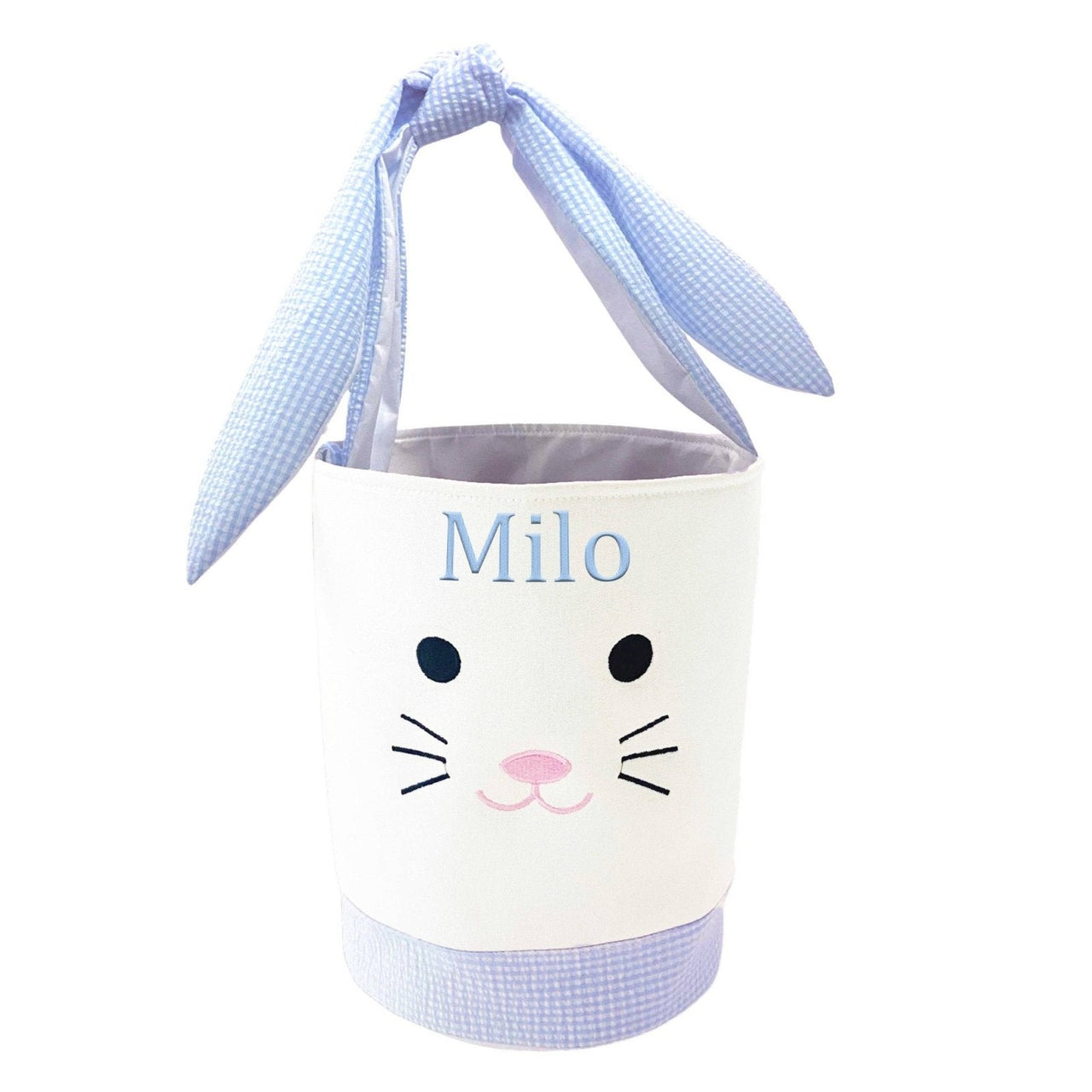 Bunny Seersucker Tie Up Easter Basket - 3 colors | HONEYPIEKIDS 