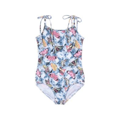 Paper Wings Girls Vintage Butterfly Bustle Swimsuit | HONEYPIEKIDS | Kids Boutique Clothing