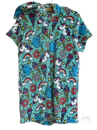 Candy Pink Fleece Sprinkles Pattern Hooded Romper | HONEYPIEKIDS | Kids Boutique Clothing
