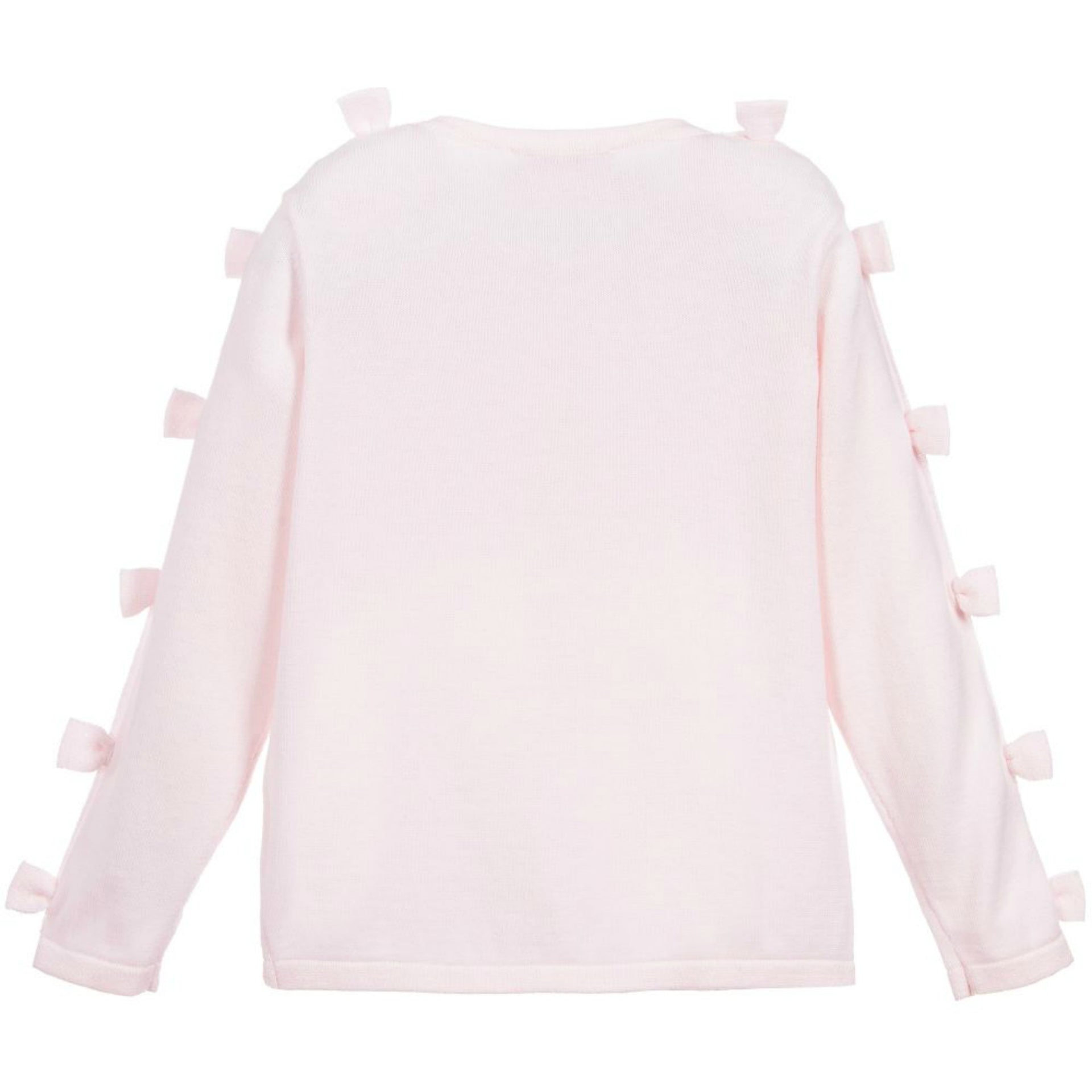 Lili Gaufrette Infant to Youth Girls Pink Knit Bow Cardigan | HONEYPIEKIDS 