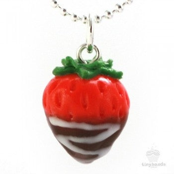 Tiny Hands Scented Chocolate Covered Strawberry Necklace | HONEYPIEKIDS | Kids Boutique Clothing