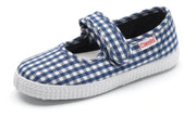 Cienta Girls Mary Jane Shoes - Navy Gingham | HONEYPIEKIDS 