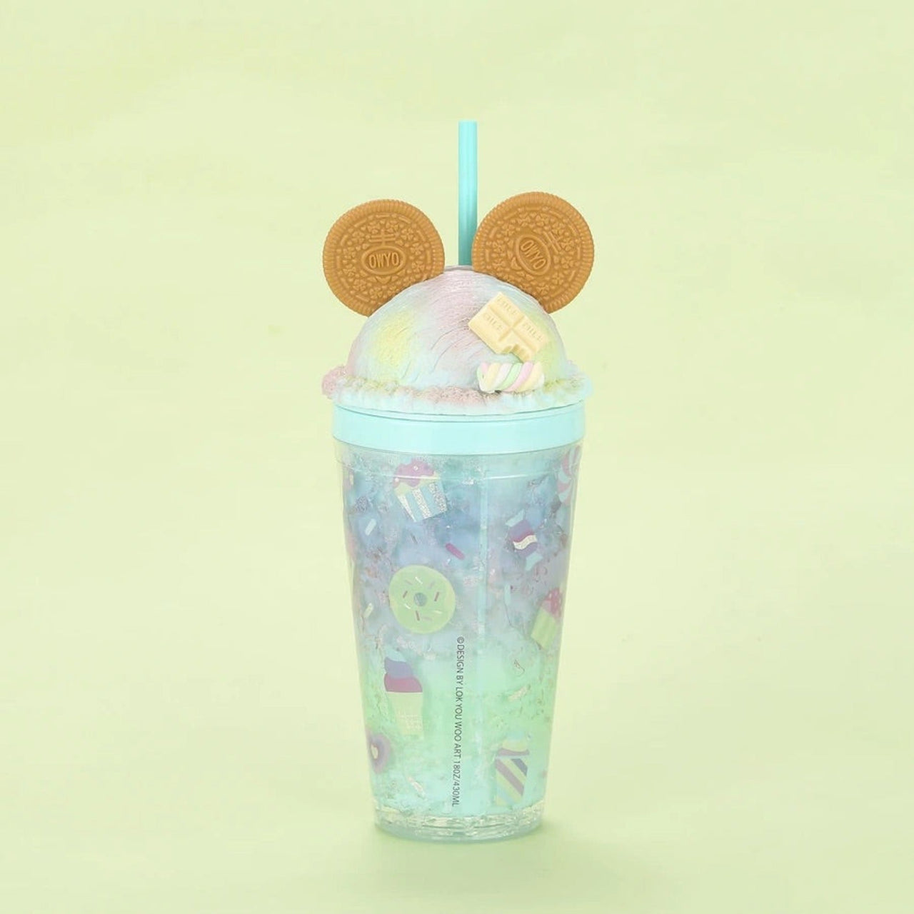 Cookie MOUSE EARS Tumbler and Straw - 2 color choices | HONEYPIEKIDS 