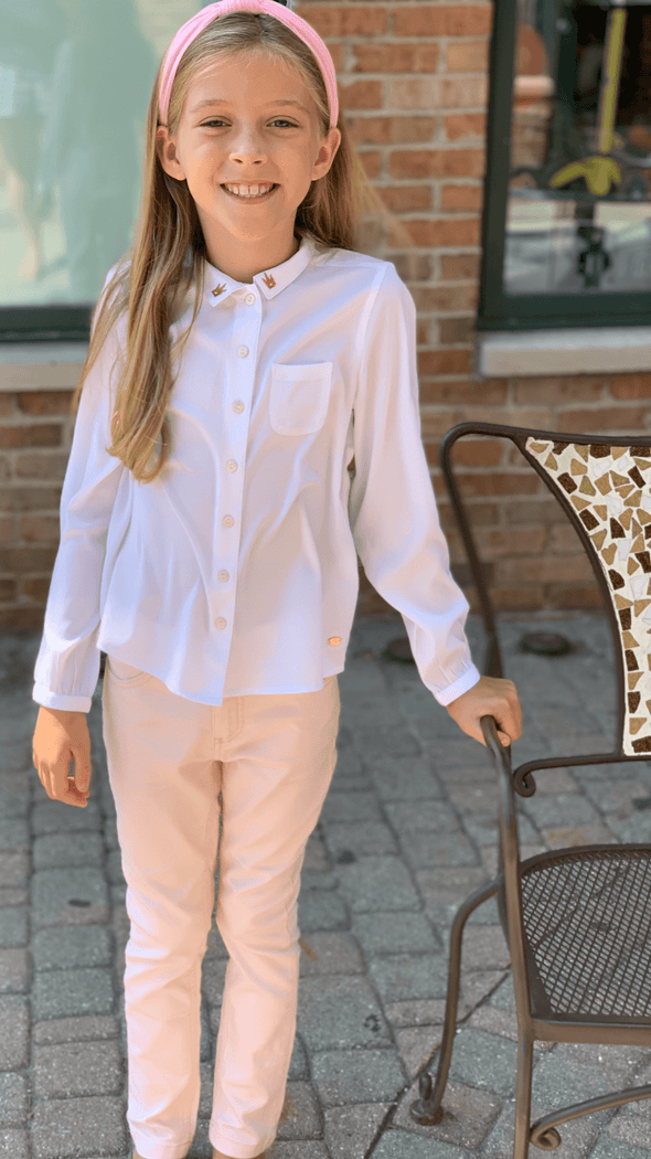 3Pommes Girls Old Pink Trousers | HONEYPIEKIDS | Kids Boutique Clothing