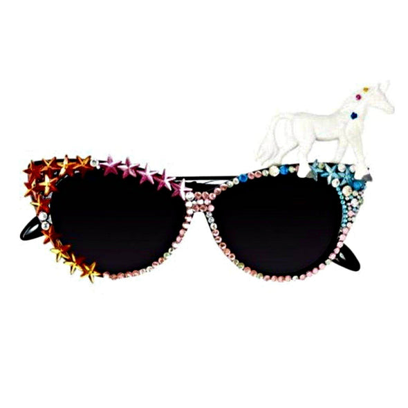 Lola and The Boys Girls Crystal Cat Eye Unicorn Sunglasses | HONEYPIEKIDS | Kids Boutique Clothing