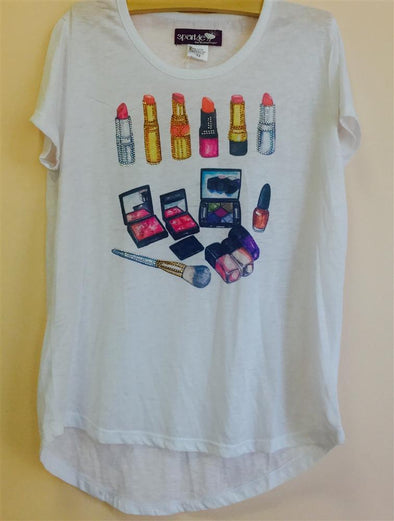 Girls Crystal Makeup Goals Long Sleeve Shirt | HONEYPIEKIDS | Kids Boutique Clothing