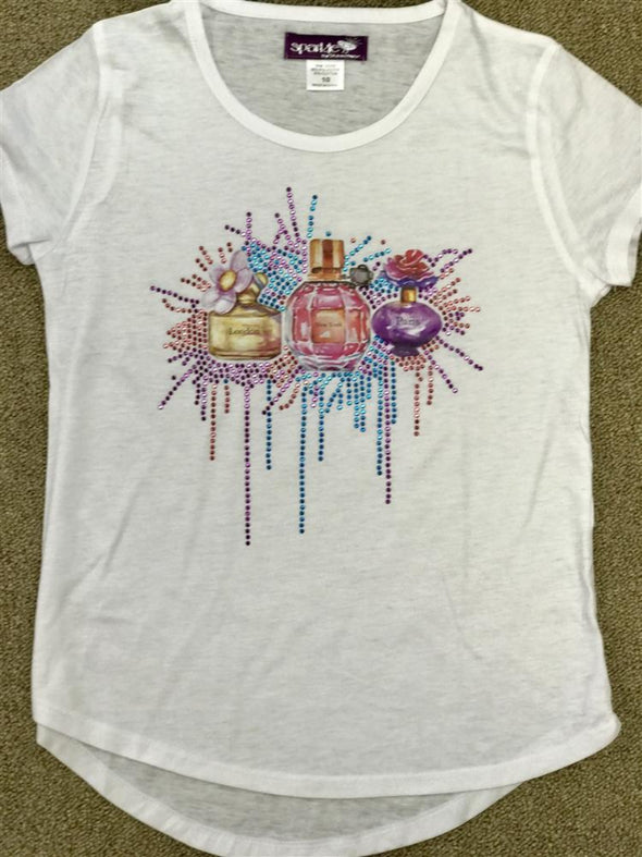 Girls Crystal Perfume Bottles Shirt | HONEYPIEKIDS | Kids Boutique Clothing