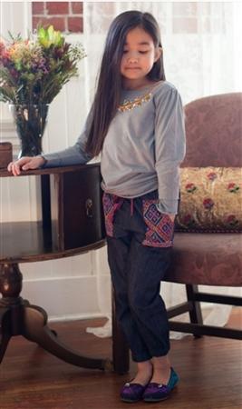 CUPCAKES AND PASTRIES GIRLS DENIM JOGGERS | HONEYPIEKIDS 