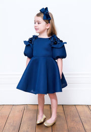 David Charles London Navy Flower Dress | HONEYPIEKIDS 