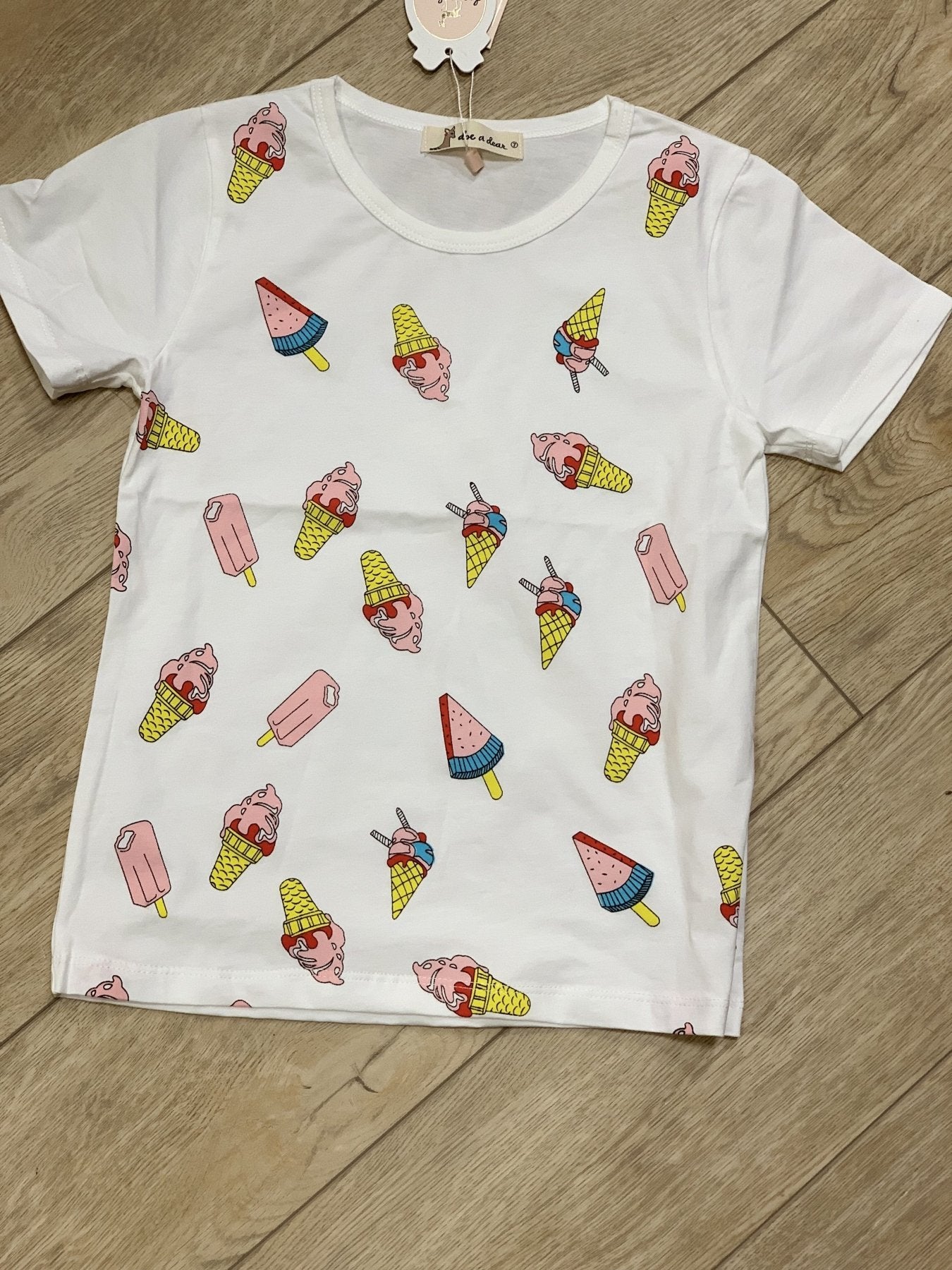 Doe a Dear Girls Ice Cream and Popsicle T-Shirt | HONEYPIEKIDS 