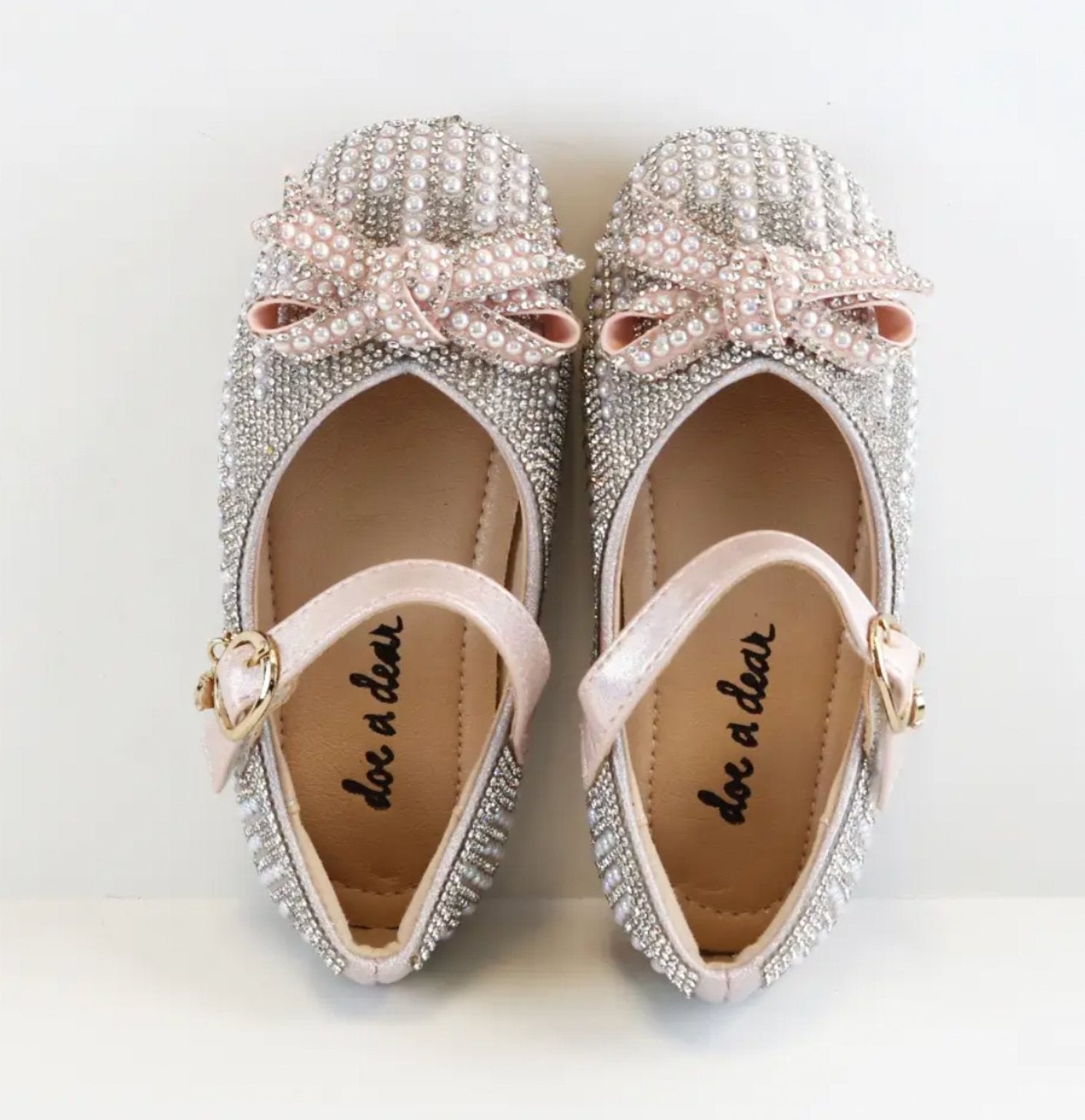 Doe A Dear Pearl Pink Bow Girls Dress Shoes | HONEYPIEKIDS 1 Doe A Dear Pearl Pink Bow Girls Dress Shoes | HONEYPIEKIDS 1