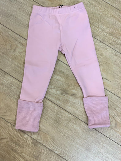 Doe a Dear Girls Pink Leggings With Knit Cuffs | HONEYPIEKIDS | Kids Boutique Clothing
