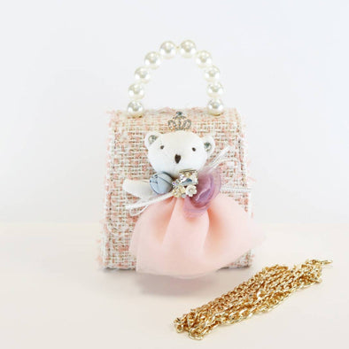 Doe a Dear Girls Pink Princess Bear Purse | HONEYPIEKIDS | Kids Boutique Clothing