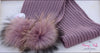 Double Fur Pom Knit Scarves-  5 Color Choices | HONEYPIEKIDS | Kids Boutique Clothing