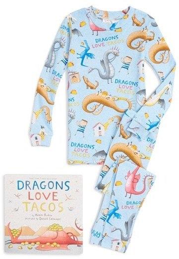 Books to Bed Dragon Love Tacos Pajamas and Book | HONEYPIEKIDS | Kids Boutique Clothing