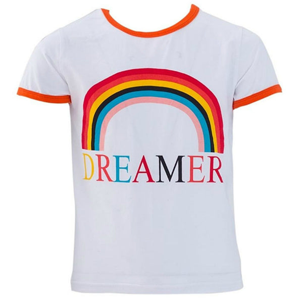 Lola and The Boys Girls Dreamer Rainbow Tee | HONEYPIEKIDS | Kids Boutique Clothing