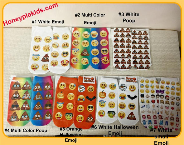 Emoji Socks-   7 styles to choose from | HONEYPIEKIDS | Kids Boutique Clothing
