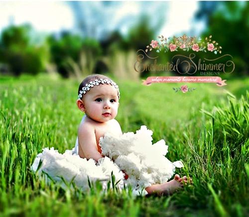 Enchanted Shimmer Juliet tieback headband (Child or Infant) | HONEYPIEKIDS 