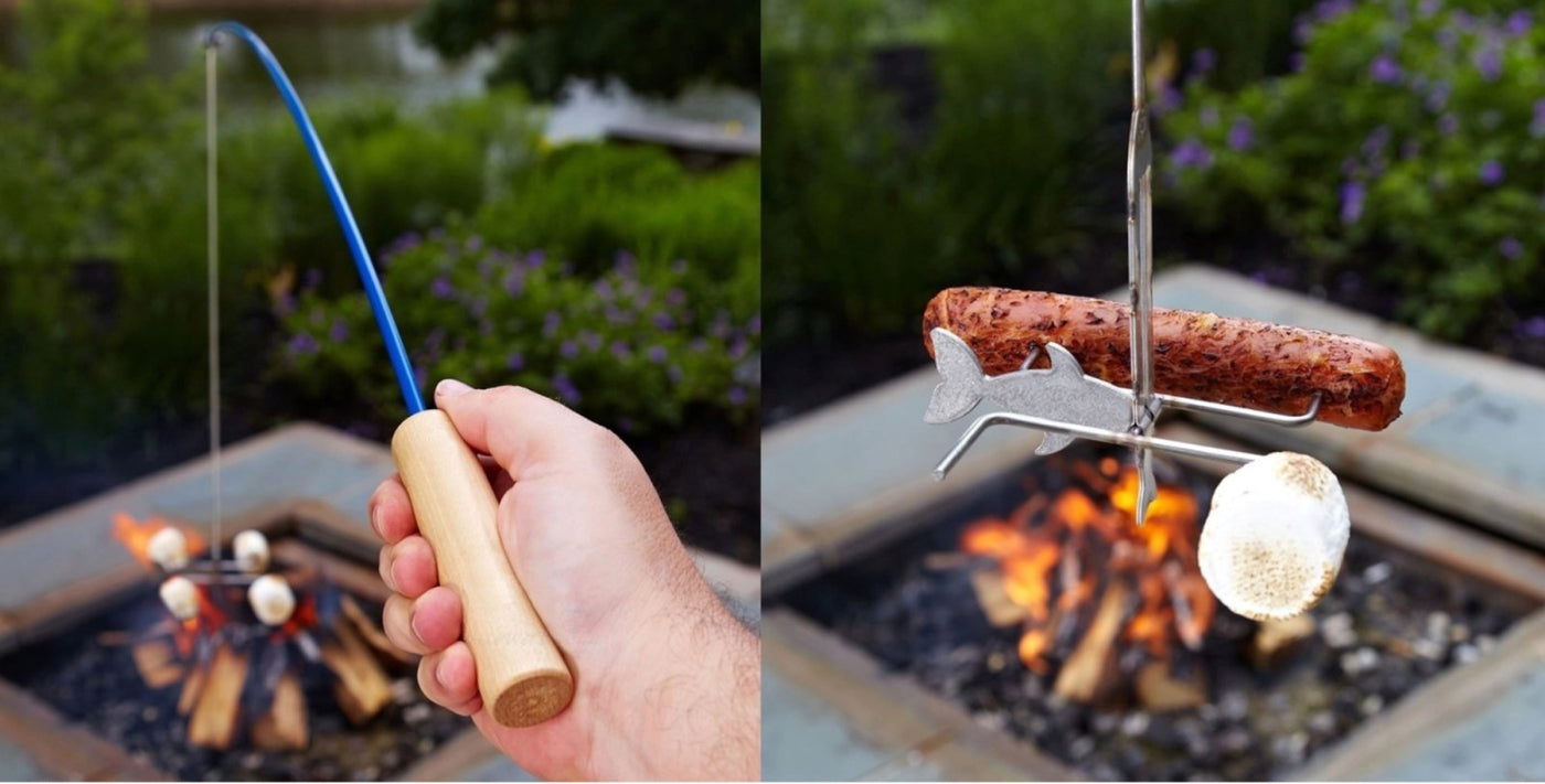 Fire Marshmallow & Hot Dog Roasting Fishing Pole