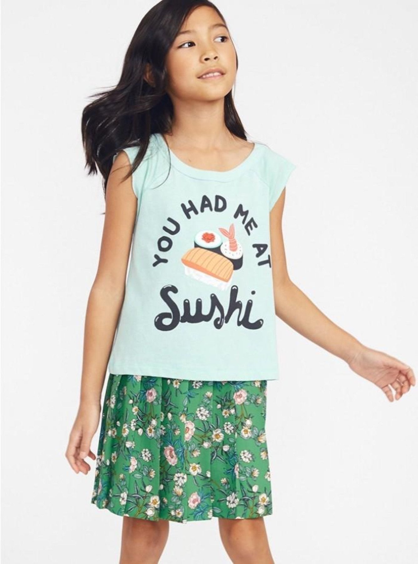 Girls YOU HAD ME AT SUSHI Sleeveless Shirt | HONEYPIEKIDS 