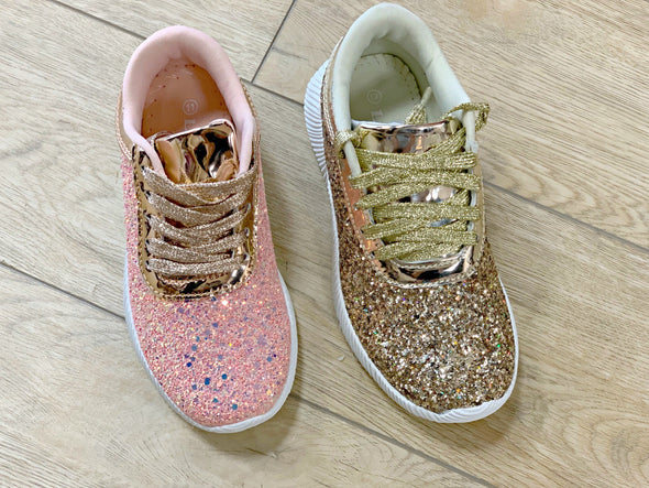 Glitter Yes Sneaker in 2 color choices | HONEYPIEKIDS | Kids Boutique Clothing