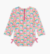 Hatley Baby Girls Watercolor Rainbows Rashguard Swimsuit | HONEYPIEKIDS | Kids Boutique Clothing