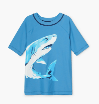 Hatley Boys Deep Sea Shark Short Sleeve Rashguard | HONEYPIEKIDS | Kids Boutique Clothing
